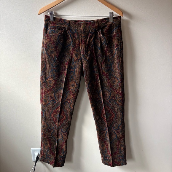 Ralph Lauren Pants - Ralph Lauren Multicolor Paisley Women's Straight Leg Pants